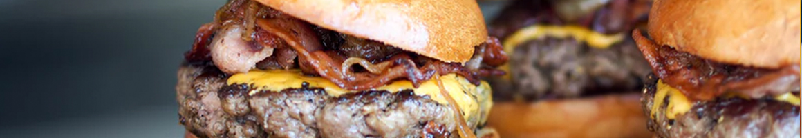 Eating Burger at Island Burger restaurant in Brooklyn, NY.